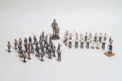 Soldats CBG Mignot en plomb peint