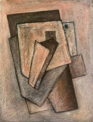 une image représentant un dessin d'un carré avec un morceau de bois au milieu