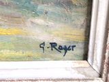 a picture of a painting on a window sill