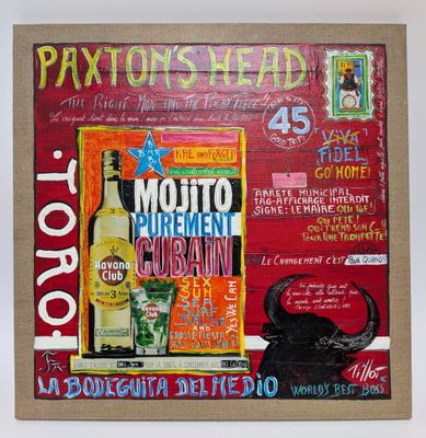 a picture of a painting of a bottle of liquor