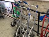 two hand trucks that are sitting next to each other