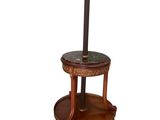 an image of a table with a lamp on top of it