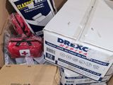 a cardboard box full of items that are in it
