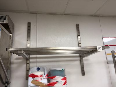 a shelf that has a bunch of items on it