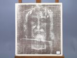 an image of a picture of jesus on a canvas on a easel