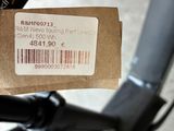 a box on the handle of a bicycle with a barcode on it
