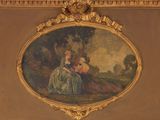 a picture of a painting on the wall of a room