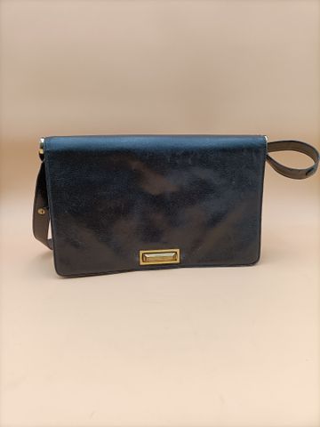 Sac en cuir noir à bride réglable