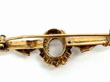 an image of a gold broochle with a white stone in the center
