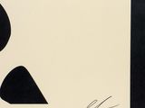 an image of a black and white painting with a black and white design