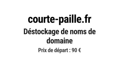 Nom de domaine courte-paille.fr.