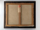 a picture of a wooden frame with a matchstick in it