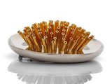 a white plate with a bunch of pasta noodles on it