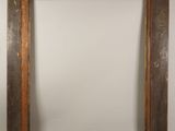 an old wooden picture frame with writing on it
