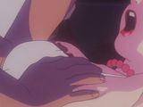 a woman that is laying down with a knife in her hand