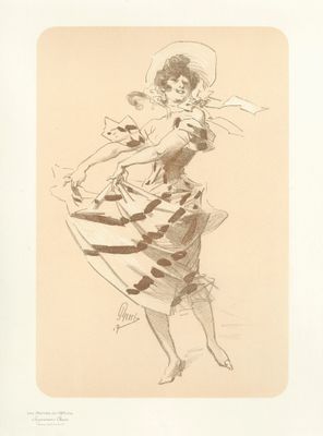 an image of a drawing of a woman in a dress and hat