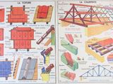 two pictures of different types of construction materials