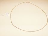 gold filled chain necklace with a diamond cut design on a white background