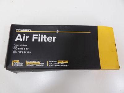 a box of air filter sitting on top of a white table