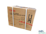 a cardboard box with a picture of a toilet in it