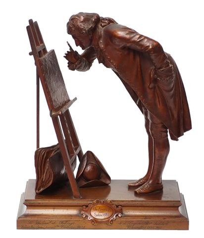 Pierre Louis DÉTRIER (1822-1897)
L’amateur d’art
Bronze à patine ...