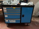 an image of a blue tool cabinet in a warehouse