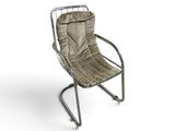 an image of a chair that is sitting on a white surface