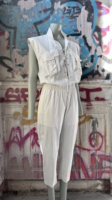 Combinaison T.S A. VAUTHIER en coton blanc cassé proto neuf