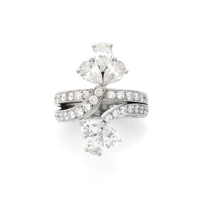 CARTIER Bague « Toi & Moi » Diamants poires et ronds taille … - Photo 1