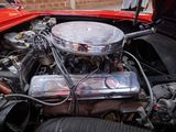 a close up of a car ' s engine with the hood open