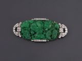 an emerald and diamond broochle broochle