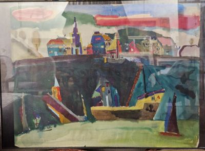 une image d'une image d'une peinture dans un cadre