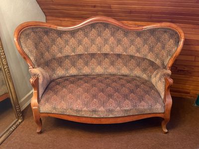 Canapé trilobé Louis Philippe, L 150, Lot à récupérer dans u…