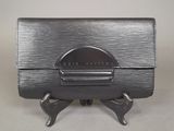 louis vuitton black epi leather clutch bag with silver hardware