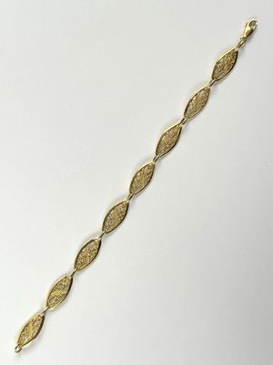 Bracelet en or 750 millièmes à maille filigrane. - Photo 1