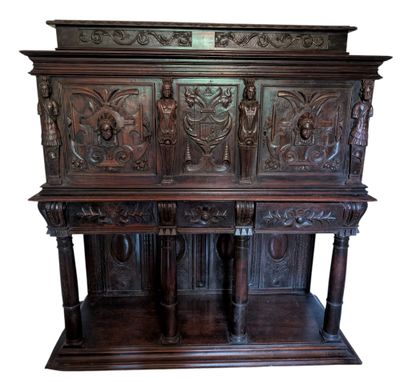 Buffet deux corps dans le goût de la Renaissance, XIXe siècl…
