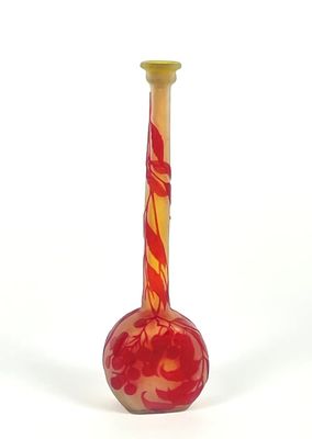 Etablissement Gallé Vase soliflore en verre dégagé à l'acide…