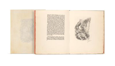 un livre ouvert sur lequel figure le dessin d'un homme assis sur un banc