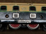 a toy train that is sitting on the ground