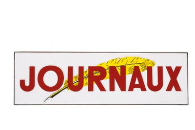 a sticker with a yellow feather and the word jornaux on it