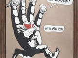 painting of a hand holding a heart with a speech bubble above it