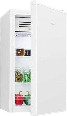 un réfrigérateur blanc dont la porte est ouverte et qui contient de la nourriture