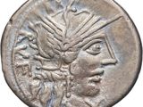 une pièce de monnaie en argent portant un visage de femme