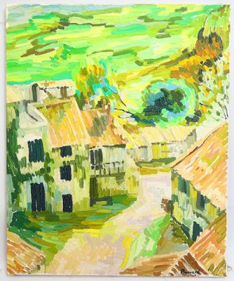 BOUVARD (XXe siècle). Paysage, dans le goût post-impressionn…