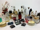 many different types of perfume bottles on the table