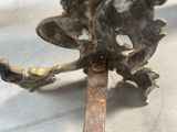 a close up of a metal object on a table