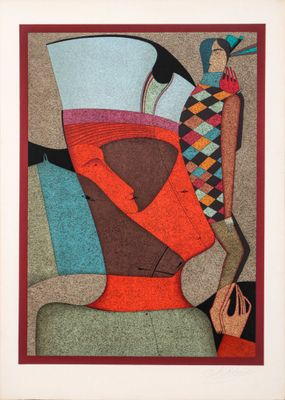 une image représentant un tableau d'un homme portant un chapeau et une canne