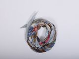 a small piece of fabric that has been cut into pieces