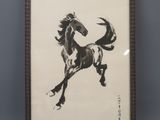 Peinture à l'encre de Chine représentant un cheval au galop