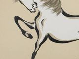 a picture of a horse that is painted on the wall